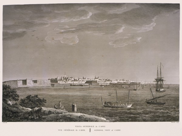 Laborde, General view over Cadiz
