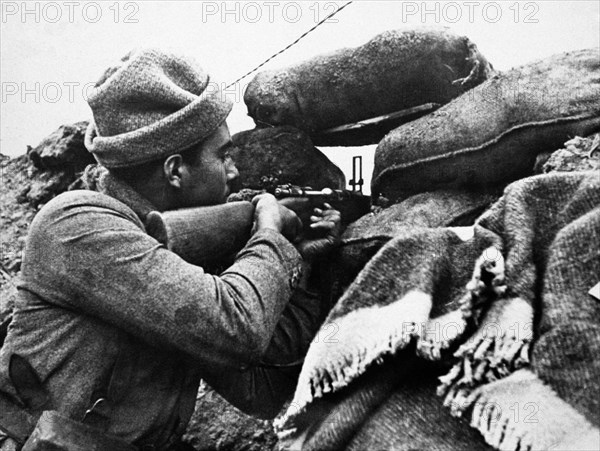 Soldier in a Trench