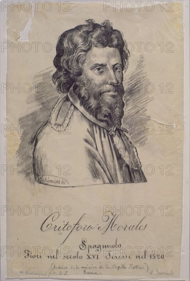 ALMERINI R
CRISTOBAL MORALES(1500-1553)-COMPOSITOR Y MAESTRO DE MUSICA-DIBUJO A LAPIZ
MADRID,