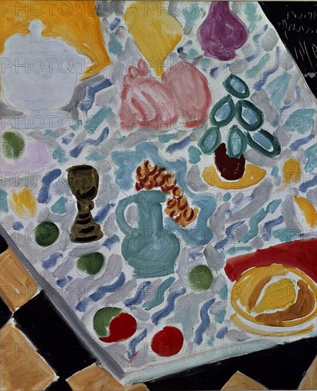 MATISSE HENRI 1869/1954
NATURALEZA MUERTA EN MESA DE MARMOL VERDE
PARIS, MUSEO DE ARTE