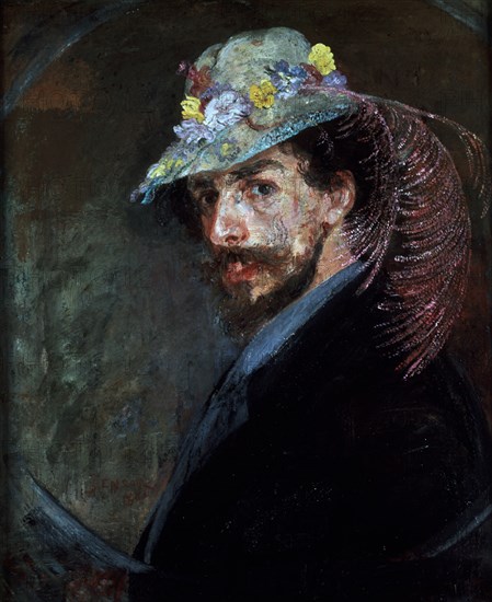 ENSOR JAMES 1860/1949
AUTORRETRATO CON SOMBRERO FLOREADO
OSTENDE, MUSEO