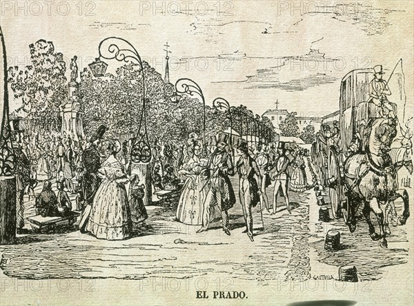 MESONERO ROMANOS
PANORAMA MATRITENSE PASEO DEL PRADO-DIBUJANTE CASTILLA
Madrid, musée