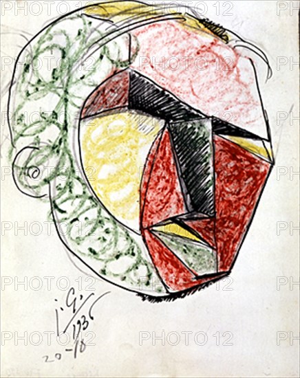 GONZALEZ JULIO 1876/1942
TETE RIGEUR (1936)LAPIZ/TINTA CHINA/PAPEL 21,5X17 CM-
MADRID, BANCO