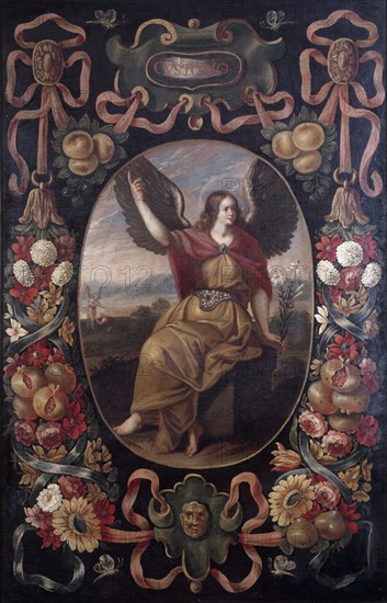 ESCUELA ESPAÑOLA
EL ANGEL CUSTODIO-S XVII-LIENZO 170X 110 CM
MADRID, BANCO
