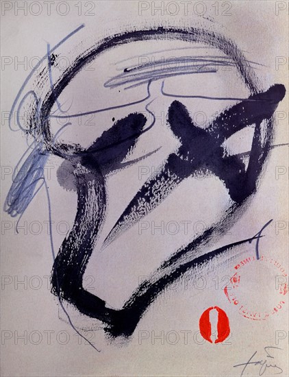 TAPIES ANTONI 1923-
DIBUJO(1978) TINTA CHINA/LAPIZ/CARTON 32,5X25,5 CM
BARCELONA, BANCO