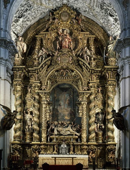 SIMON DE PINEDA BERNARDO
RETABLO MAYOR 1670-1675. BARROCO SEVILLANO.
SEVILLA, HOSPITAL DE LA