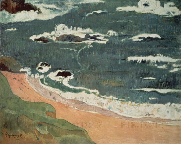 GAUGUIN PAUL 1848/1903
LA PLAYA EN LE POULDU - 1889 - POSTIMPRESIONISMO FRANCES
COLECCION
