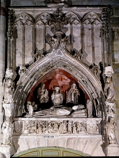 SEPULCRO DE DON ALONSO CARRILLO DE ALBORNOZ CARDENAL DE SAN EUSTAQUIO - GOTICO BORGOÑON
SIGÜENZA,
