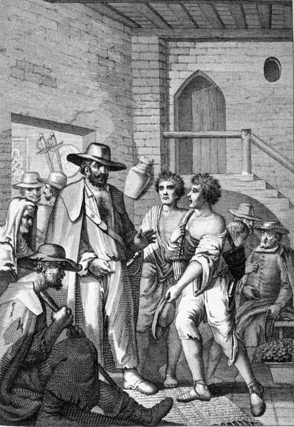 Cervantes, Edition of 1783 - Engraving made with etching