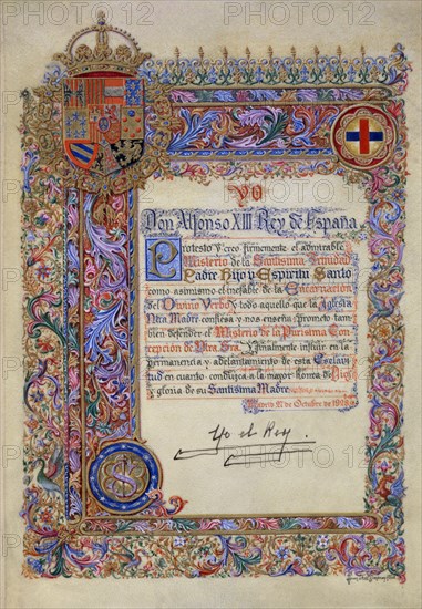 LIBRO DE REYES S XIX HOJA DE ALFONSO XIII
MADRID, IGLESIA DE JESUS MEDINACELI
MADRID

This