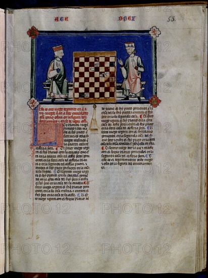 ALFONSO X EL SABIO 1221/84
LIBRO DE JUEGOS  PG 53
SAN LORENZO DEL ESCORIAL,