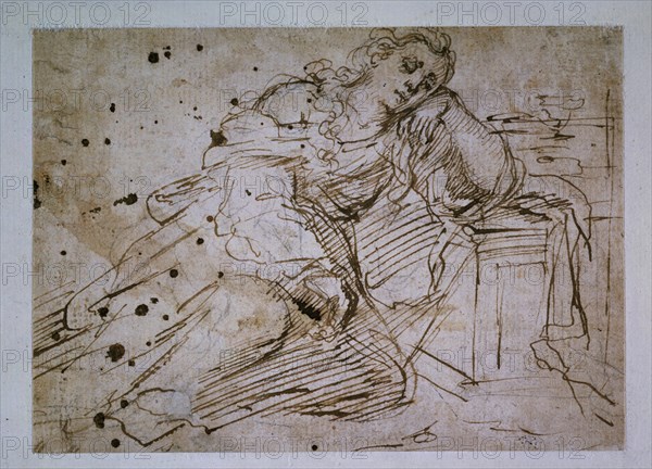MURILLO BARTOLOME 1618/1682
DIBUJO DE MARIA MAGDALENA DURMIENDO - S XVII
HAMBURGO,