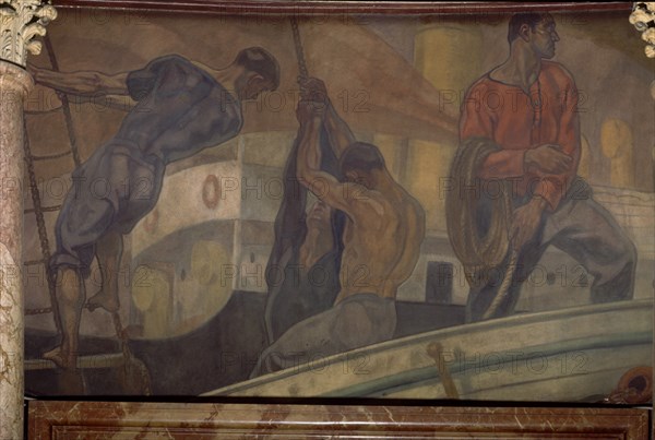 ARTETA AURELIO 1879/1940
PESQUERO DE ARRIBADA
MADRID, BANCO BILBAO VIZCAYA-ALCALA
MADRID

This
