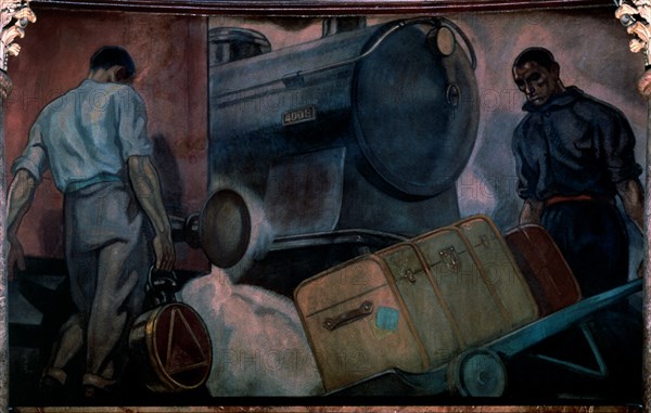 ARTETA AURELIO 1879/1940
EL FERROCARRIL
MADRID, BANCO BILBAO VIZCAYA-ALCALA
MADRID

This image