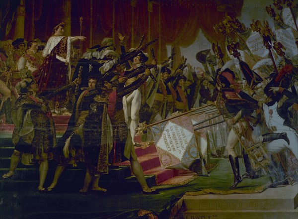 DAVID JACQUES LOUIS 1748/1825
NAPOLEON DISTRIBUYE LAS AGUILAS
VERSALLES, MUSEO