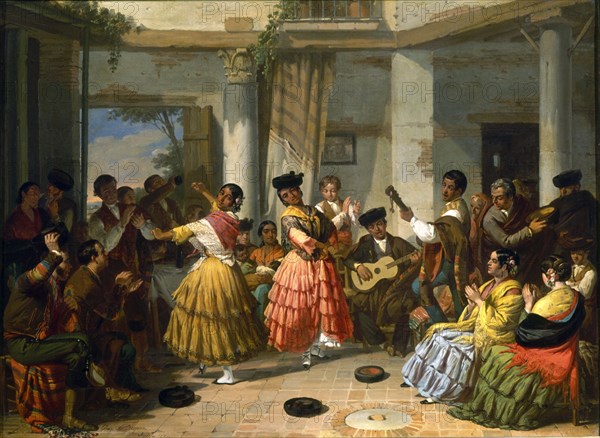 BECQUER VALERIANO 1834/70
BAILE ANDALUZ- 1834-PINTURA ROMANTICA ESPAÑOLA-S XIX-ESCUELA