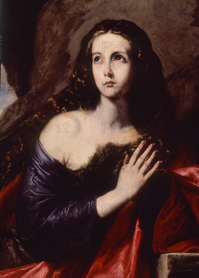 Ribera, Magdalene praying - Detail