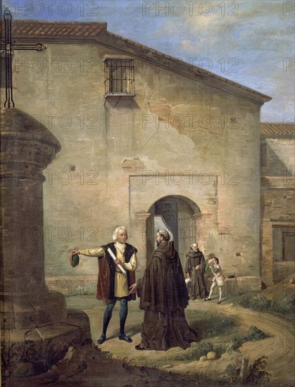 CABRAL BEJARANO ANTONIO
LLEGADA DE COLON A LA RABIDA CON SU HIJO-S XIX-PINTURA