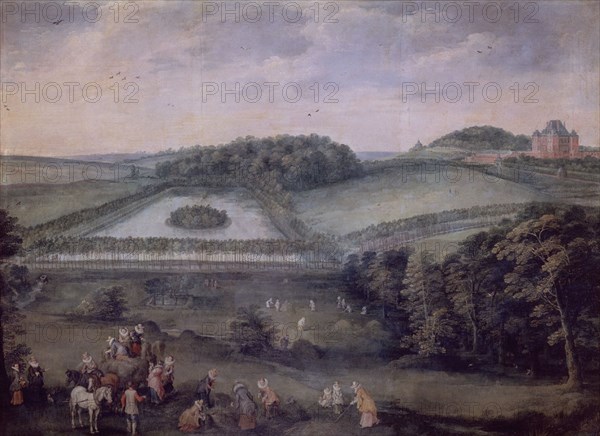 Momper and Jan Bruegel, Isabel Clara Eugenia walking in the countryside