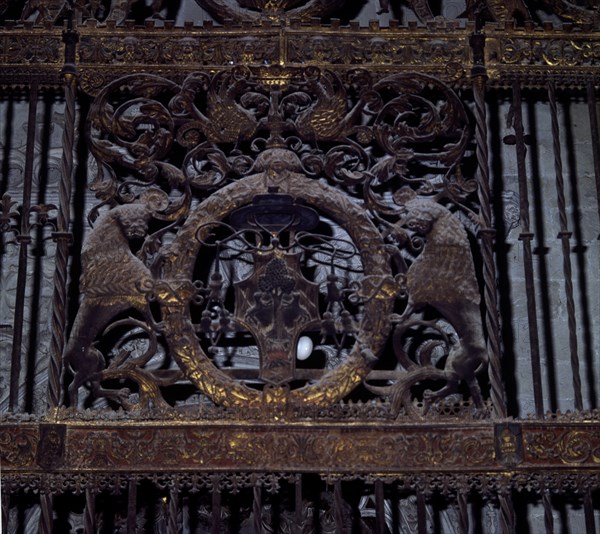 ESCUDO EN UNA REJA
STO DOMINGO CALZADA, CATEDRAL
RIOJA

This image is not downloadable. Contact