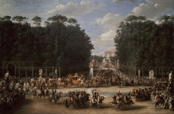 GARNIER JEAN LUIS CHARLES 1852/1898
NAPOLEON I Y MARIA LUISA ENTRAN EN LA TULLERIAS
VERSALLES,