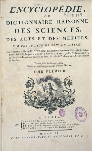 Encyclopédie Diderot et d'Alembert