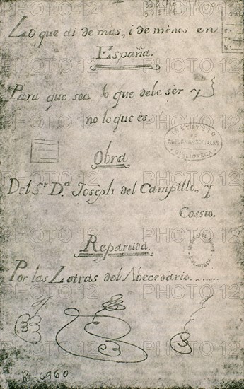 CAMPILLO J
LO QUE HAY DE MAS Y DE MENOS EN ESPANA 1969
MADRID, BIBLIOTECA NACIONAL
