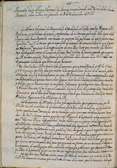 MEMORIAL HANNOVER A ANA I - PAZ CON FRANCIA 9/XII/1711
MADRID, BIBLIOTECA NACIONAL
MADRID

This