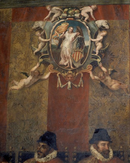 SARIÑENA JUAN DE
SALON DE CORTES-BRAZO NOBLE-ANGEL CON ESCUDO Y BANDERA VALENCIANA
VALENCIA,