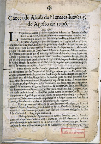 GACETA DE ALCALA DE HENARES (1706)
MADRID, BIBLIOTECA NACIONAL RAROS
MADRID

This image is not