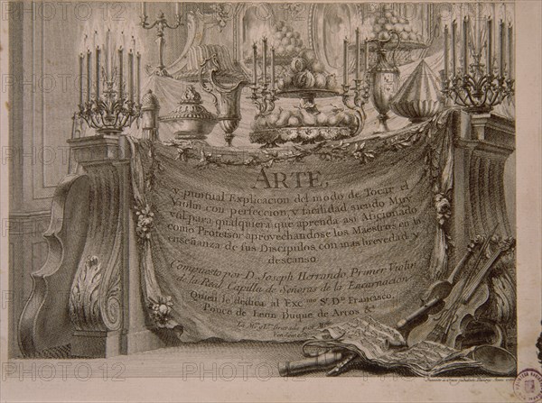 HERRANDO J
ARTE Y PUNTUAL DE TOCAR VIOLIN(1756)PORTADA
MADRID, BIBLIOTECA NACIONAL