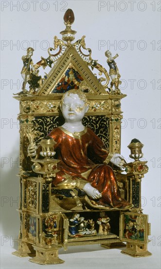 CELLINI BENVENUTO 1500/71
PORTAPAZ DE ESMALTE Y NACAR - S XVI - ANVERSO
VALENCIA,