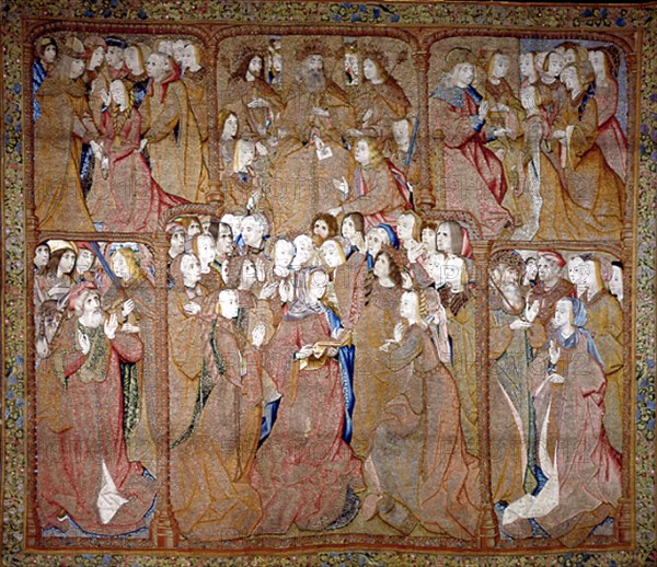 AELST PIERRE VAN 1450/1533
TAPIZ- SERIE PAÑOS DE ORO- DIOS ENVIA AL ARCANGEL GABRIEL- 1502/4 - ORO