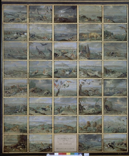 KESSEL JAN VAN
LOS ANIMALES-40 CUADRITOS DE 17x23 CM-COBRE           NP 1554
MADRID, MUSEO DEL