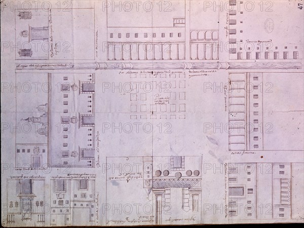 PLAZA MAYOR DE MEXICO- CATEDRAL Y PALACIO- PLANO S XVIII
SEVILLA, ARCHIVO INDIAS
SEVILLA