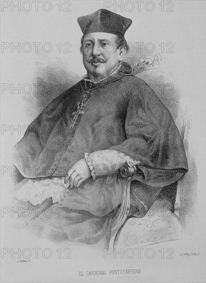 LUIS MANUEL PORTOCARRENO GUZMAN- 1635-1709- CARDENAL Y  REGENTE DE FELIPE V
MADRID, BIBLIOTECA