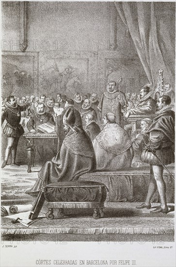 H ESPANA-CORTES CELEBRADA EN BARCELONA POR FELIPE III(1578-1621)
MADRID, BIBLIOTECA NACIONAL B