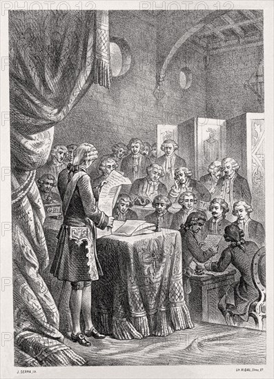 H ESPANA-MARQUES DE MINA CONVOCA NOBLEZA Y LOS GREMIOS
MADRID, BIBLIOTECA NACIONAL B