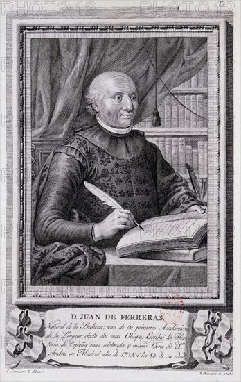 CARNICERO ANTONIO 1748/1814
JUAN DE FERRERAS-1735-ACADEMICO DE LENGUA-OBISPO-ESCRITOR- GRABADO POR