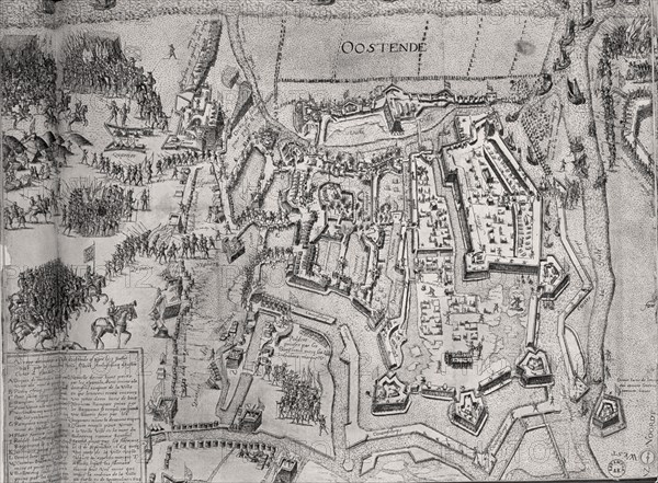 MURALLA DE OSTENDE EL 5 JULIO 1601-SITIO DE OSTENDE
MADRID, BIBLIOTECA NACIONAL B