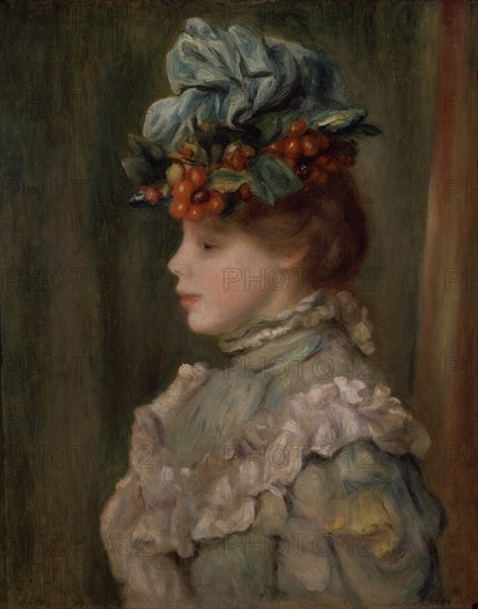 RENOIR AUGUSTE 1841/1919
LA MUJER DEL SOMBRERO CON CEREZAS
MADRID, COLECCION DUQUES DE
