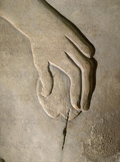SARCOFAGO ANTROPOIDE MASCULINO FENICIO - S V AC-PROCEDENTE DE PUNTA DE VACA-DET DE LA MANO
CADIZ,