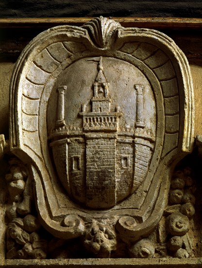 ESCUDO DE LA CATEDRAL CON LA REPRESENTACION DEL ALMINAR DE LA MEZQUITA
CORDOBA,