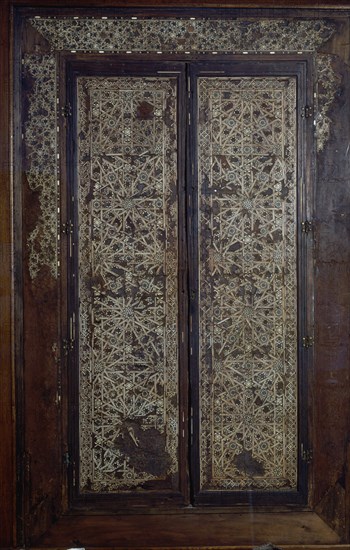 PUERTAS DE TARACEA DE LAZO ENTRELAZADO- PROCEDEN DE UNA ALACENA DE LA CASA DE LOS