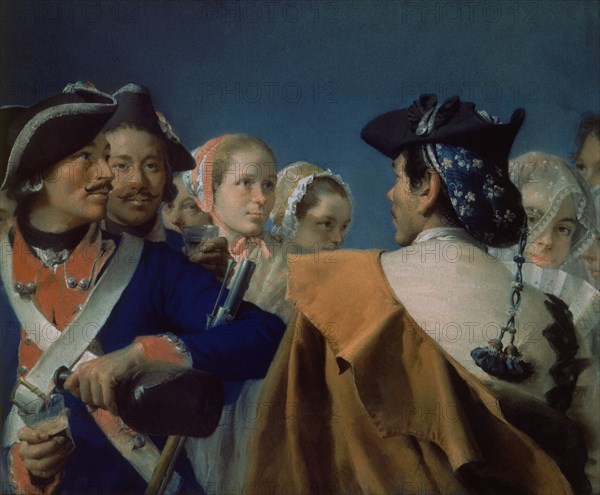 TIEPOLO LORENZO 1736/1776
SOLDADO CON UN MAJO DE ESPALDAS - PINTURA BARROCA ITALIANA
MADRID,