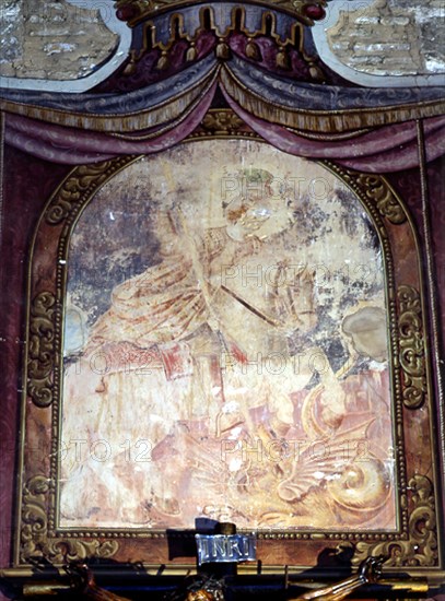 PINTURA MURAL DE SAN JORGE Y EL DRAGON
PALOS DE LA FRONTERA, IGLESIA DE  SAN JORGE
HUELVA

This