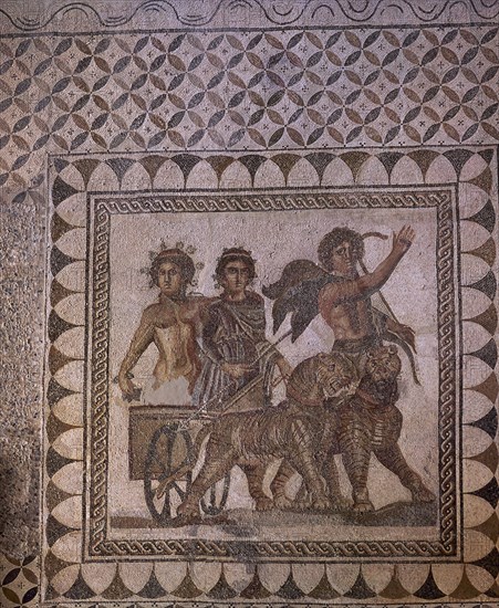 MOSAICO DE BACO PROCEDENTE DE ECIJA
SEVILLA, MUSEO ARQUEOLOGICO
SEVILLA

This image is not