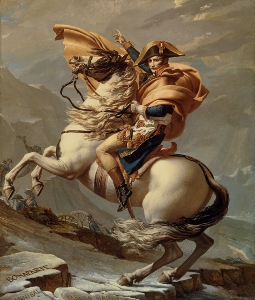 David, Le Premier Consul franchissant les Alpes au col du Grand Saint-Bernard