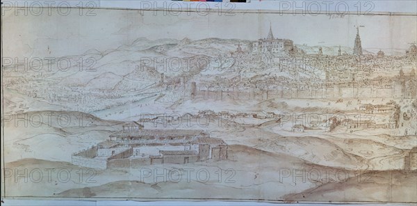WYNGAERDE ANTON VAN DEN ?/1571
TOLEDO - DIBUJO 420x1075 - 1563 - PLUMA SEPIA
VIENA, BIBLIOTECA