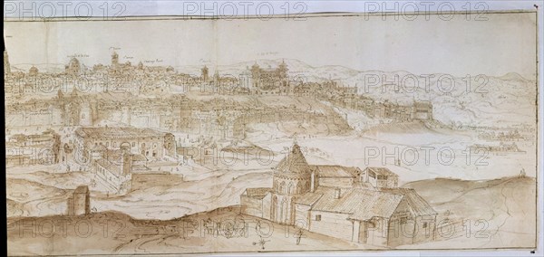 WYNGAERDE ANTON VAN DEN ?/1571
TOLEDO - DIBUJO 420x1075 - 1563 - PLUMA SEPIA
VIENA, BIBLIOTECA